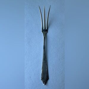 Antique Sterling Silver Three Prong Lemon Fork Stamped And Monogrammed